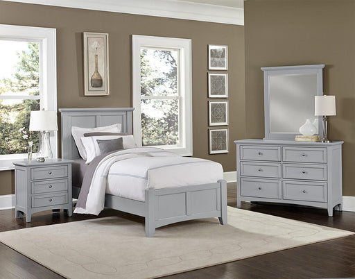 Vaughan-Bassett Bonanza Twin Mansion Bed Bed in Gray - Furniture Max (Falls Church,VA) *