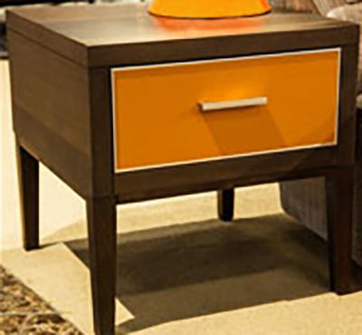 21 Cosmopolitan Square End Table in Umber/Orange image