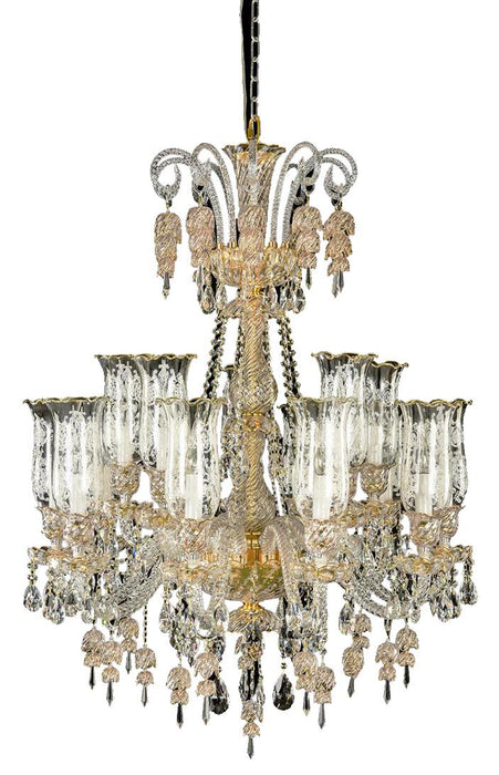Lighting Garnier 15 Light Chandelier in Clear and Gold image