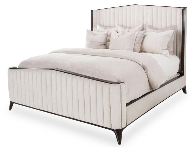 Paris Chic Queen Channel Tufted Panel Bed in Espresso image