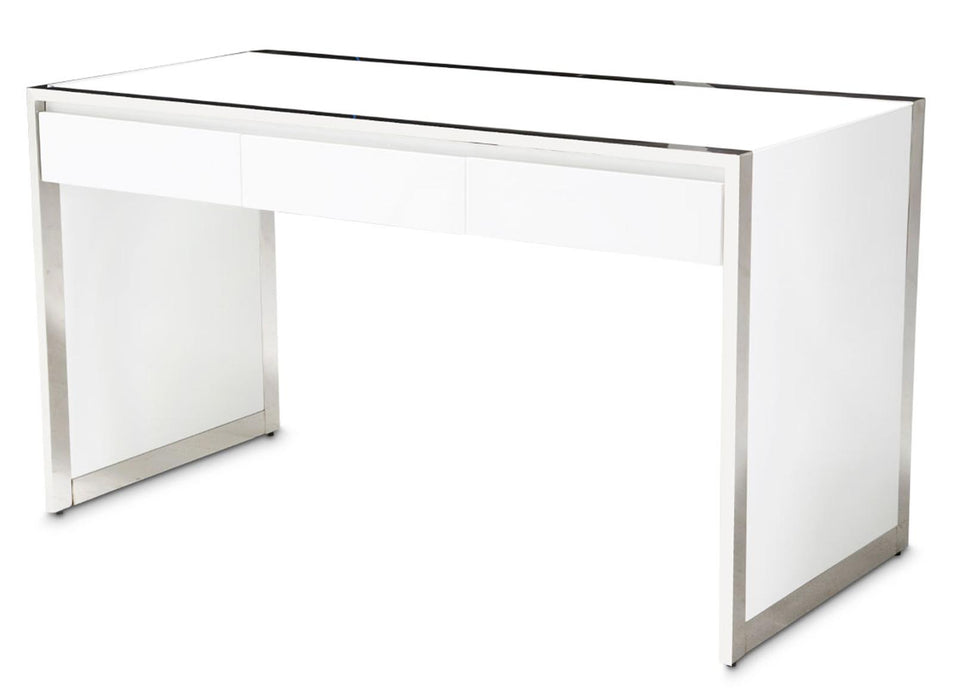 State St Writing Desk in Glossy White image