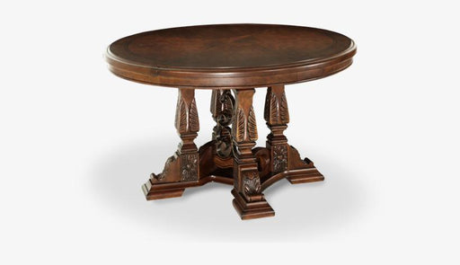Windsor Court Round Dining Table in Vintage Fruitwood image