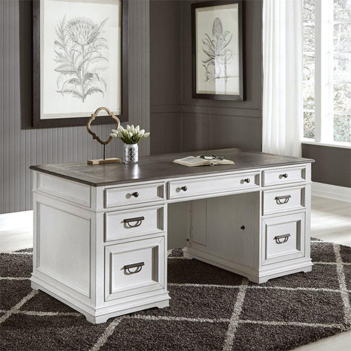 Liberty Allyson Park Jr. Executive Desk in Wirebrushed White image