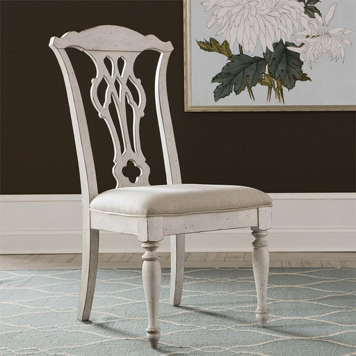 Liberty Furniture Abbey Road Slat Back Side Chair (Set of 2) in Porcelain White image