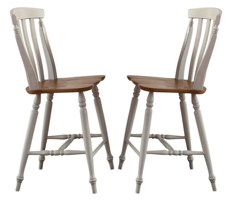 Liberty Furniture Al Fresco Slat Back Counter Chair (Set of 2) in Driftwood/Sand image