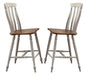 Liberty Furniture Al Fresco Slat Back Counter Chair (Set of 2) in Driftwood/Sand image
