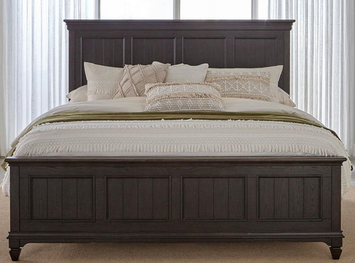Liberty Furniture Allyson Park Queen Panel Bed in Wirebrushed Black Forest image