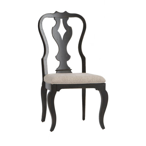 Liberty Furniture Chesapeake Splat Back Side Chair (RTA) in Antique Black (Set of 2) image