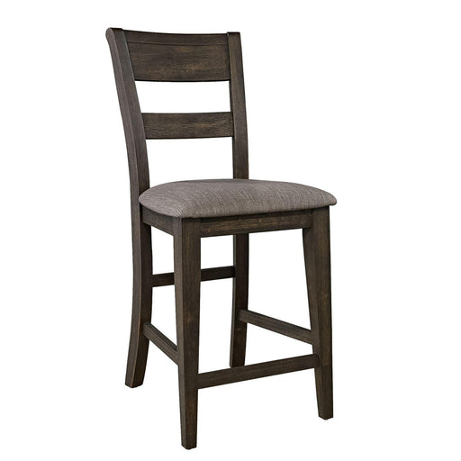 Liberty Furniture Double Bridge Splat Back Counter Chair (RTA) in Dark Chestnut (Set of 2) image