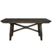 Liberty Furniture Double Bridge Trestle Table in Dark Chestnut image