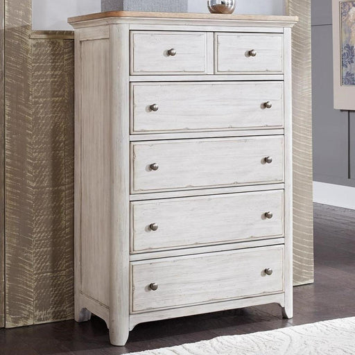Liberty Furniture Farmhouse Reimagined Drawer Chest in Antique White image