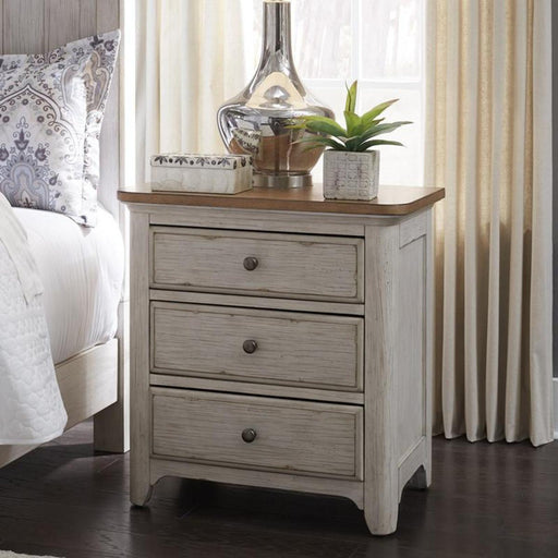 Liberty Furniture Farmhouse Reimagined Drawer Nightstand in Antique White image