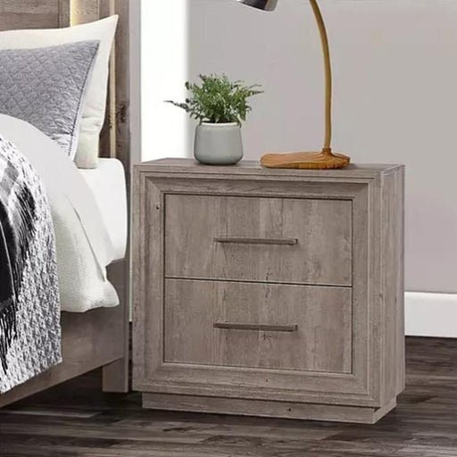 Liberty Furniture Horizons 2 Drawer Night Stand with Charging Station in Graystone image