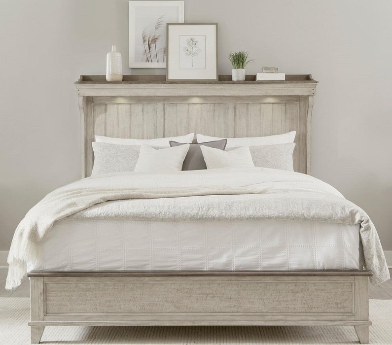 Liberty Furniture Ivy Hollow King Mantle Bed in Weathered Linen image