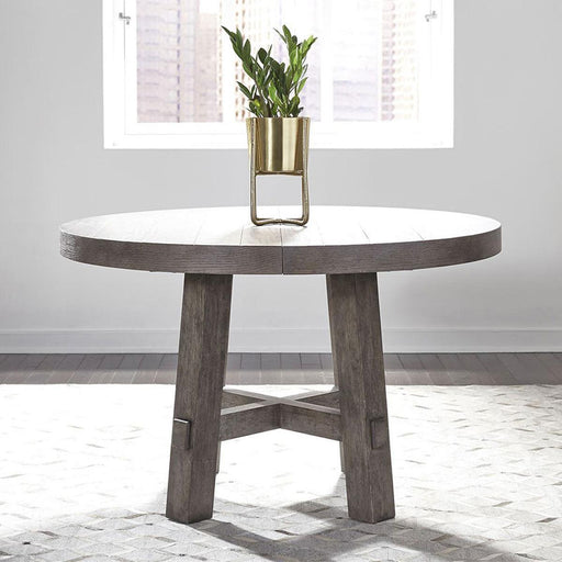Liberty Furniture Modern Farmhouse Round Dining Table in Dusty Charcoal image