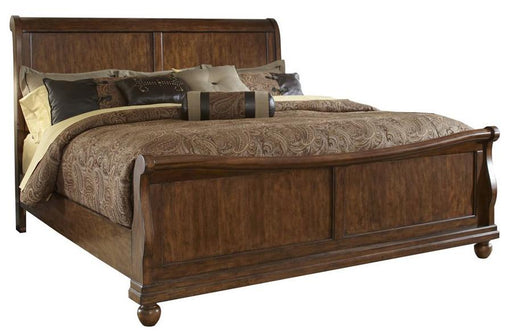 Liberty Furniture Rustic Traditions Queen Sleigh Bed in Rustic Cherry image