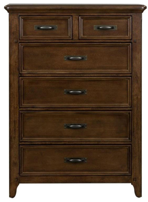 Liberty Furniture Saddlebrook 6 Drawer Chest in Tobacco Brown image