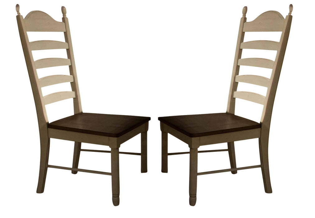 Liberty Furniture Springfield Ladder Back Side Chair in Honey and Cream (Set of 2) image
