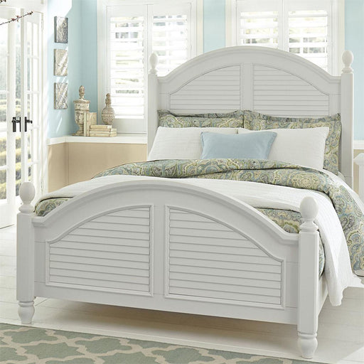 Liberty Furniture Summer House Queen Poster Bed in Oyster White image