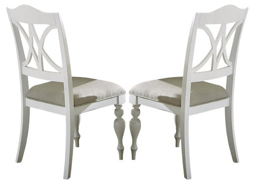 Liberty Furniture Summer House Slatback Side Chair in Oyster White (Set of 2) image