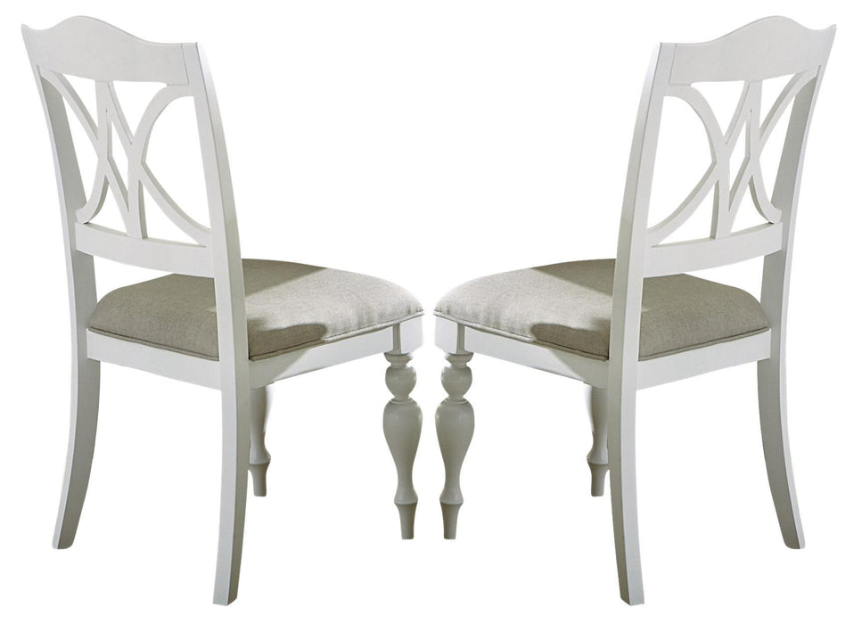 Liberty Furniture Summer House Slatback Side Chair in Oyster White (Set of 2) image