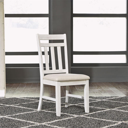 Liberty Furniture Summerville Slat Back Side Chair (RTA) in White (Set of 2) image