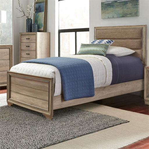 Liberty Furniture Sun Valley Twin Upholstered Bed in Sandstone image