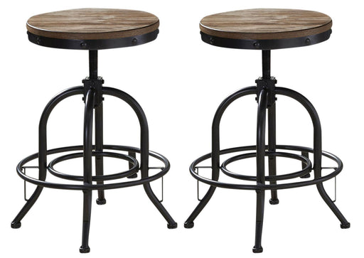 Liberty Furniture Vintage Dining Series Bar Stool in Weathered Gray with Black (Set of 2) image