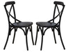 Liberty Furniture Vintage Dining Series X-Back Dining Side Chair in Black (Set of 2) image