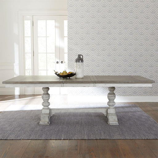 Liberty Furniture Whitney Trestle Table in Weathered Gray image