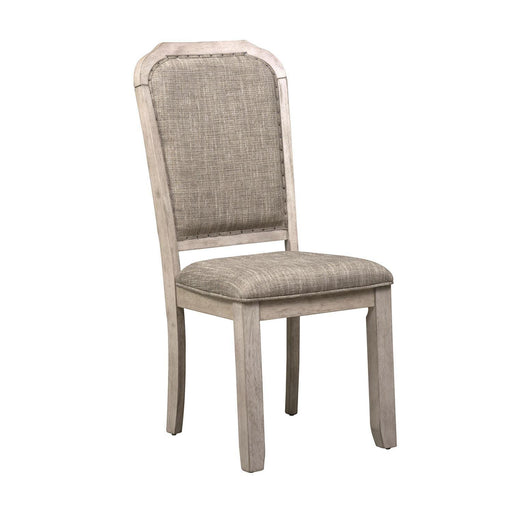 Liberty Furniture Willowrun Upholstered Side Chair (RTA) in Rustic White (Set of 2) image