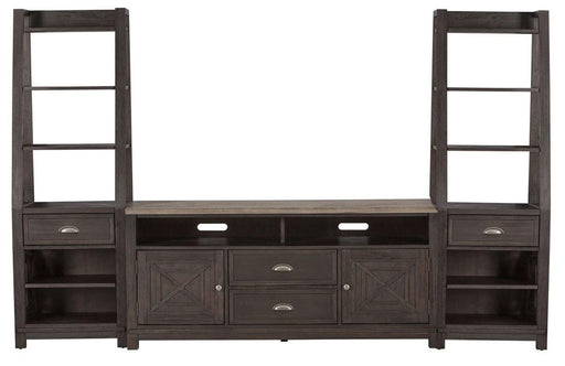 Liberty Heatherbrook 46" Entertainment Center with Piers in Charcoal & Ash image