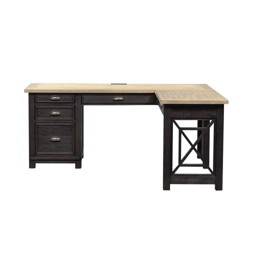 Liberty Heatherbrook L Writing Desk and Right Return in Charcoal & Ash image