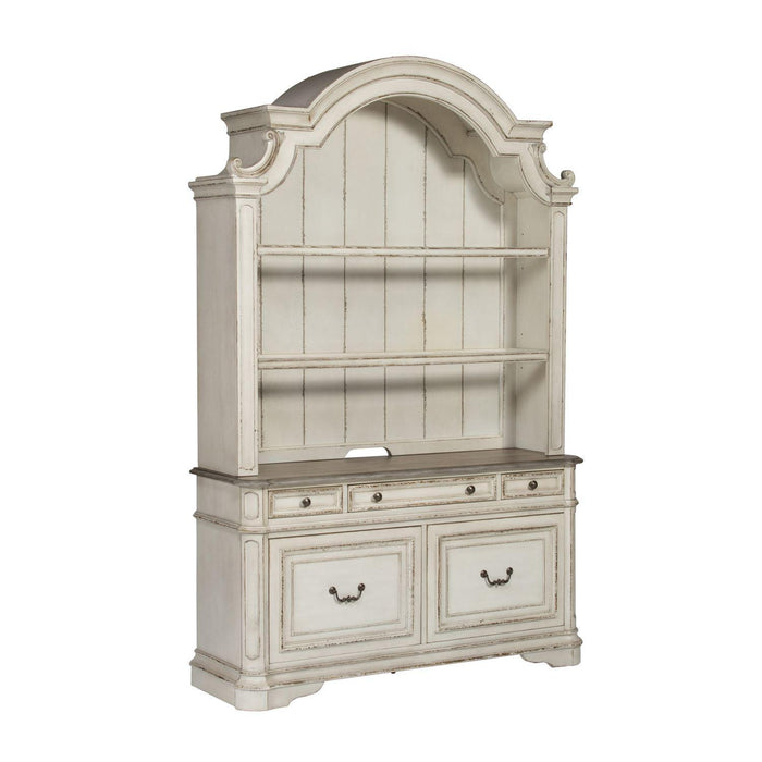 Liberty Magnolia Manor Credenza with Hutch in Antique White image