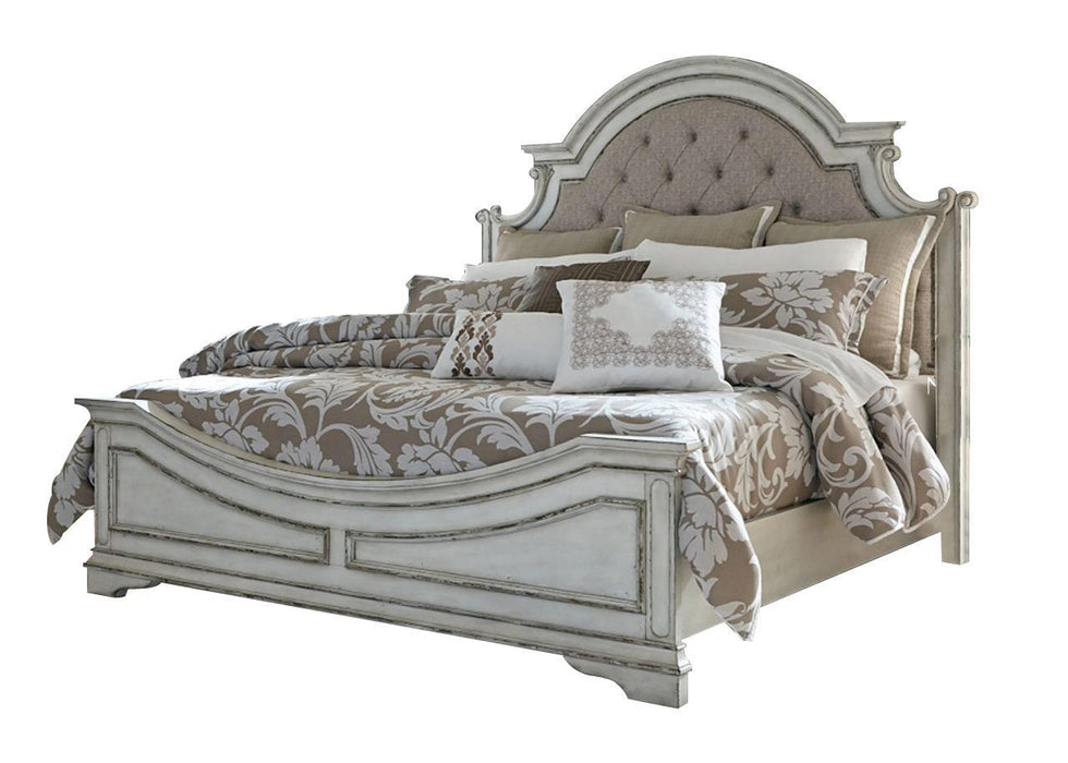 Liberty Magnolia Manor Queen Upholstered Bed in Antique White image