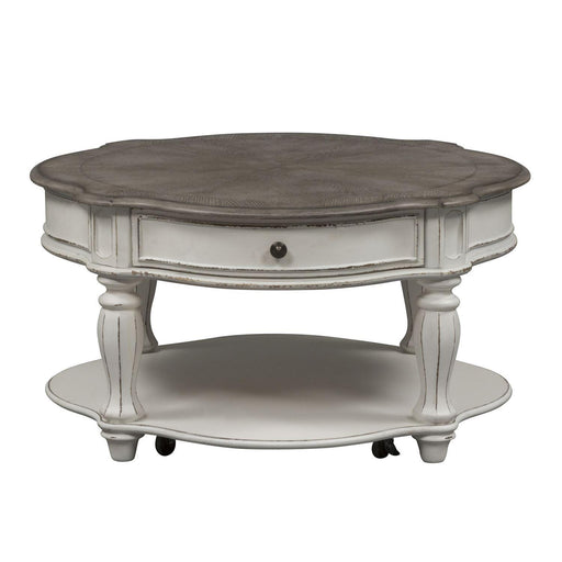 Liberty Magnolia Manor Round Cocktail Table in Antique White image
