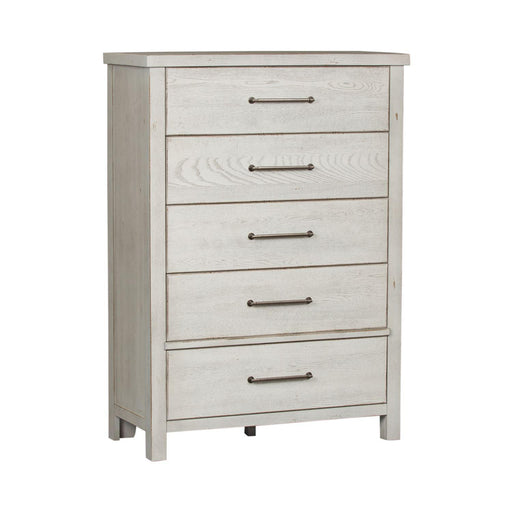 Liberty Modern Farmhouse 5 Drawer Chest in White image