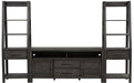 Liberty Modern Farmhouse 66" Entertainment Center with Piers in Dusty Charcoal image
