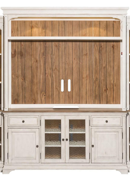 Liberty Morgan Creek 56" Entertainment TV Stand with Hutch Antique White image