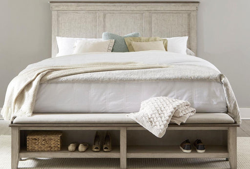 Liberty Furniture Ivy Hollow King Storage Bed in Weathered Linen image