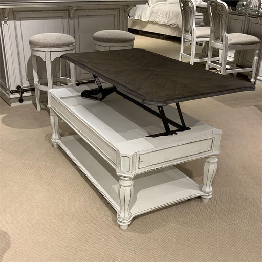 Liberty Magnolia Manor Lift Top Cocktail Table in Antique White image