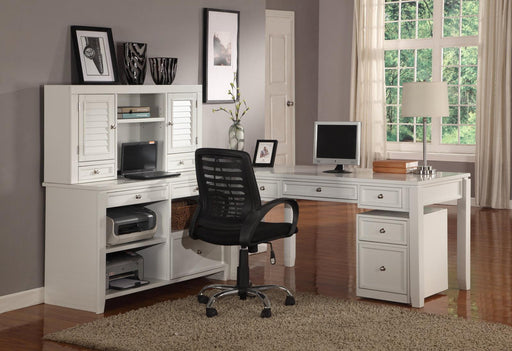Parker House Boca 5-Piece L-Shaped Modular Office Credenza in Cottage White image