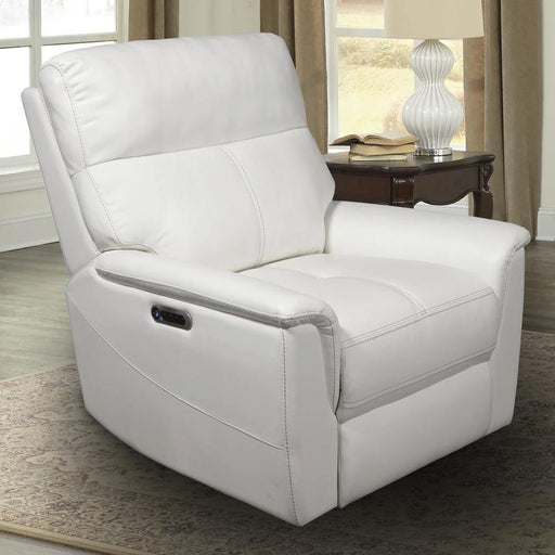 Parker House Reed Power Recliner in Pure White image