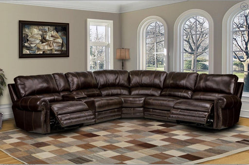 Parker House Thurston 6-Piece Power Recliner Sectional in Havana - Package M image