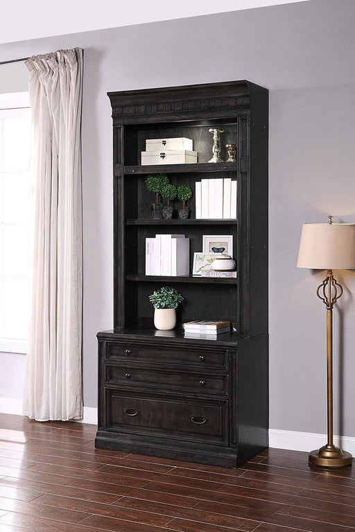 Parker House Washington Heights 2pc Lateral File & Hutch in Washed Charcoal image
