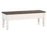 Steve Silver Joanna Storage Bench in Two-tone Ivory and Mocha image