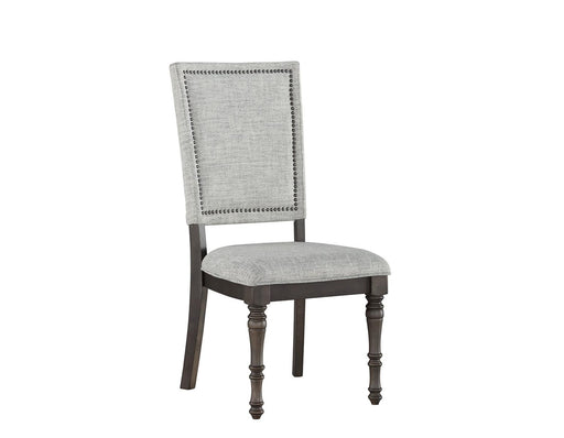 Steve Silver Linnett Upholstered Back Side Chair in Slate image