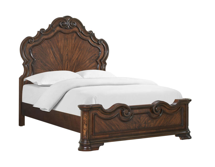 Steve Silver Royale Queen Panel Bed in Brown Cherry image