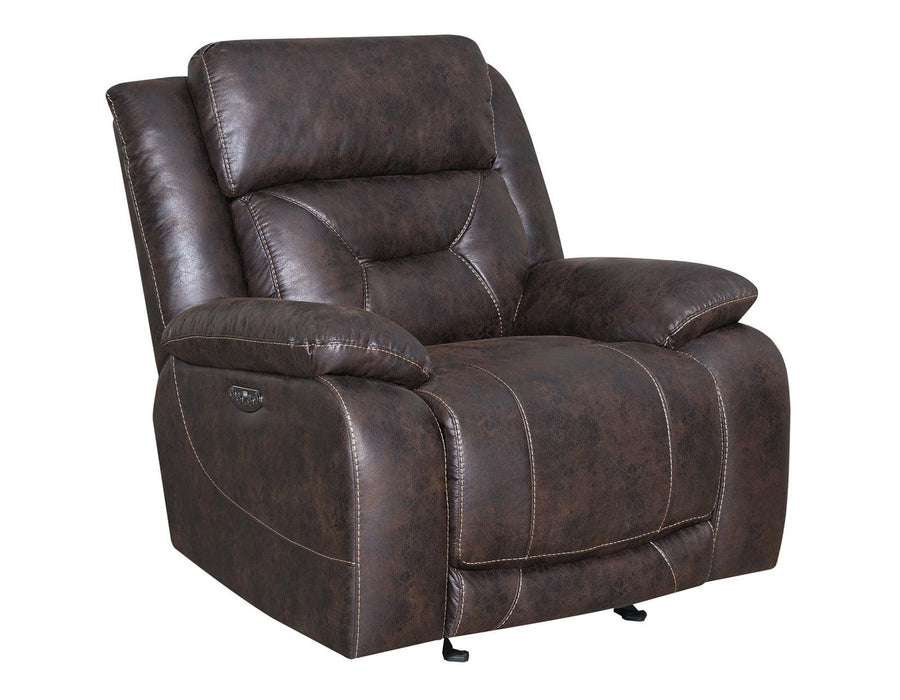 Steve Silver Aria Dual Power Recliner in Saddle Brown image