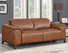 Steve Silver Bergamo Dual-Power Leather Reclining Sofa in Mocha image